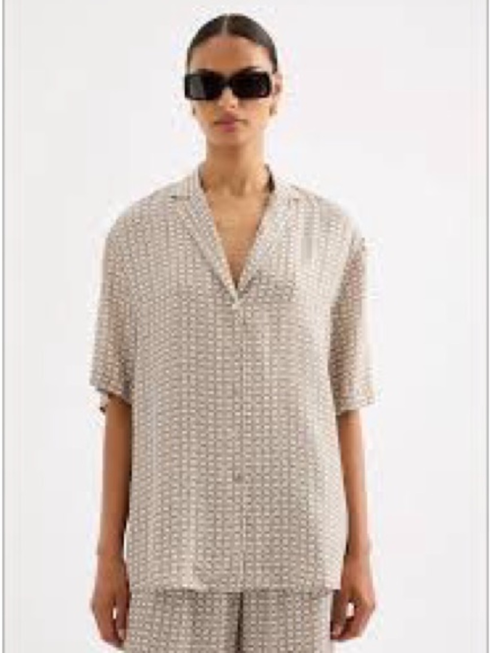 Nude Lucy Moneta Cupro top short sleeve shirt